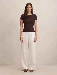 Rebecca Scallop Trim Tee