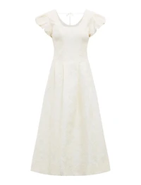 Lily Scoop Jacquard Midi Dress