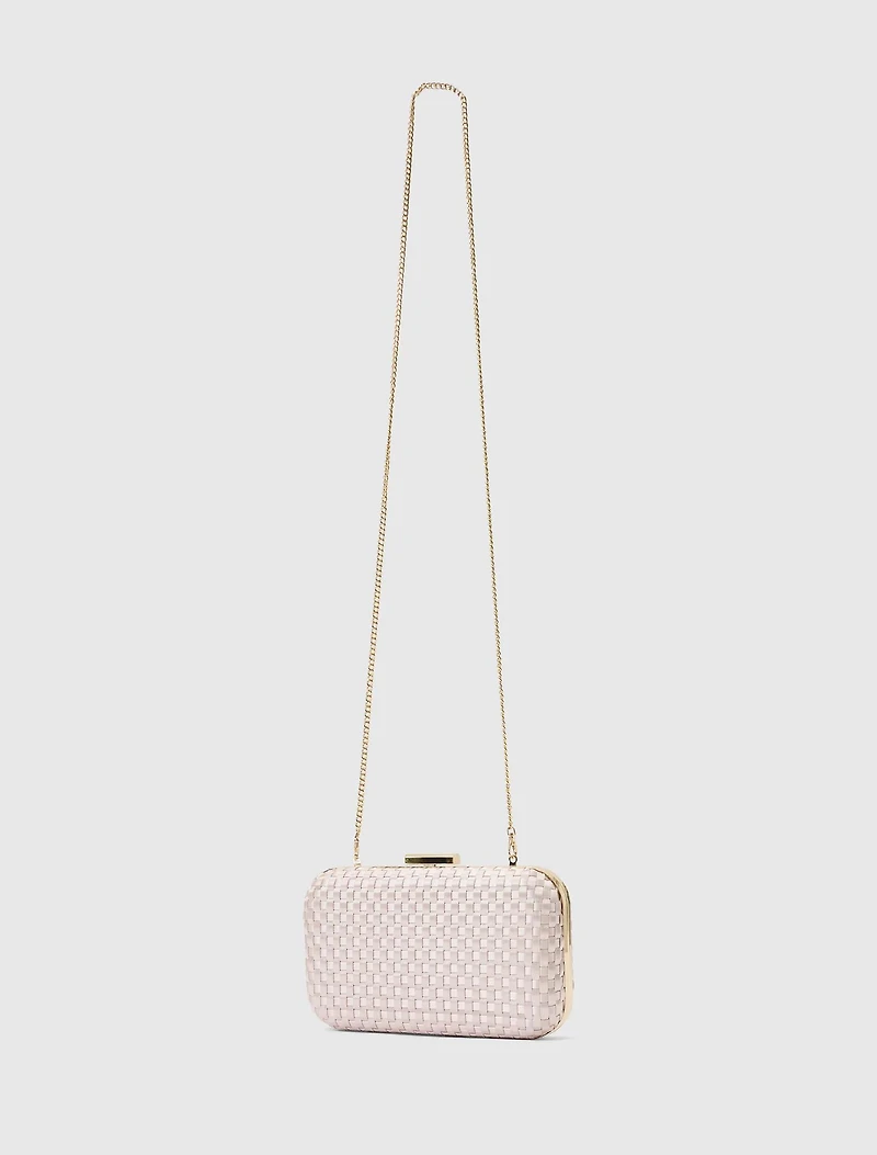 Savannah Satin Weave Hardcase Clutch