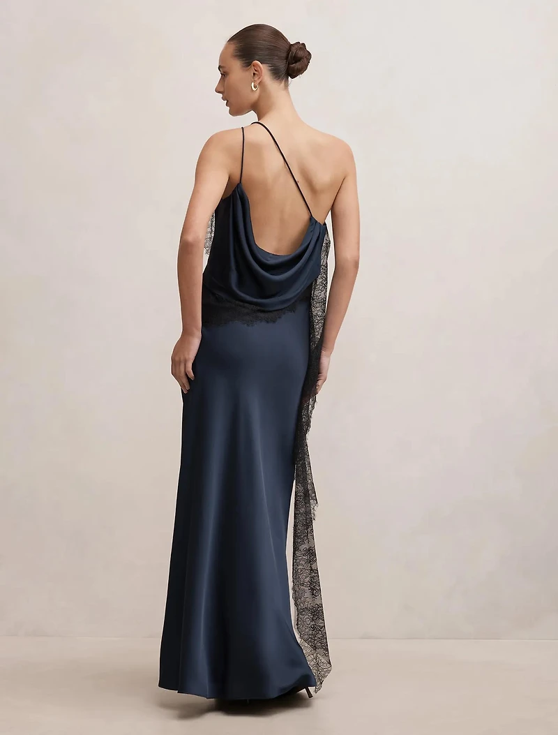 Sylvie Asym Satin Bias Dress