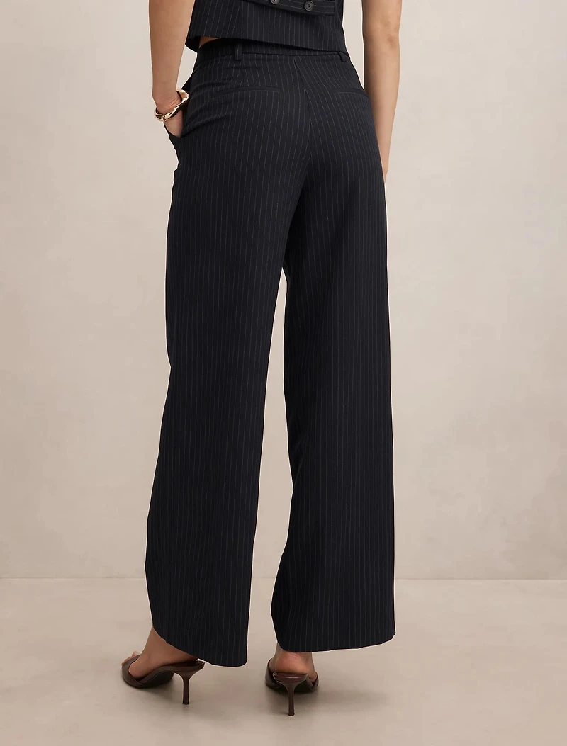 Paloma Pinstripe Wide Leg Pant