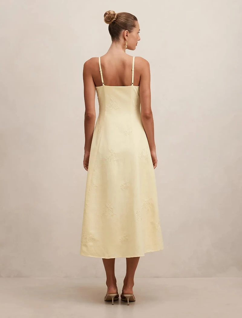 Tiffany Embroidery Sequin Midi