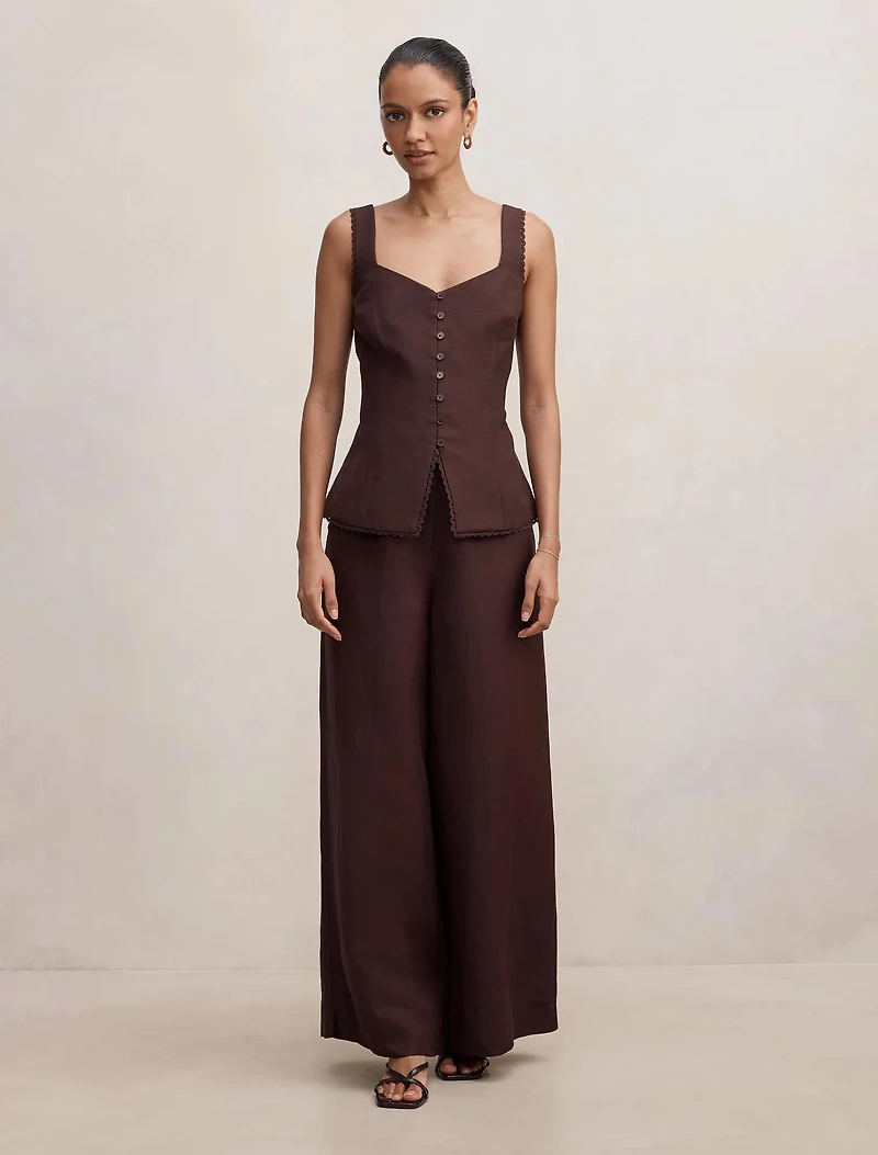 Cinzia Petite Trim Detail Top