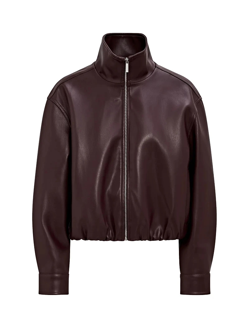 Julia PU Funnel Neck Jacket