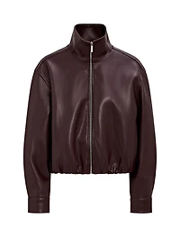 Julia PU Funnel Neck Jacket