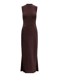 Jayden Satin Mixed Midi Dress