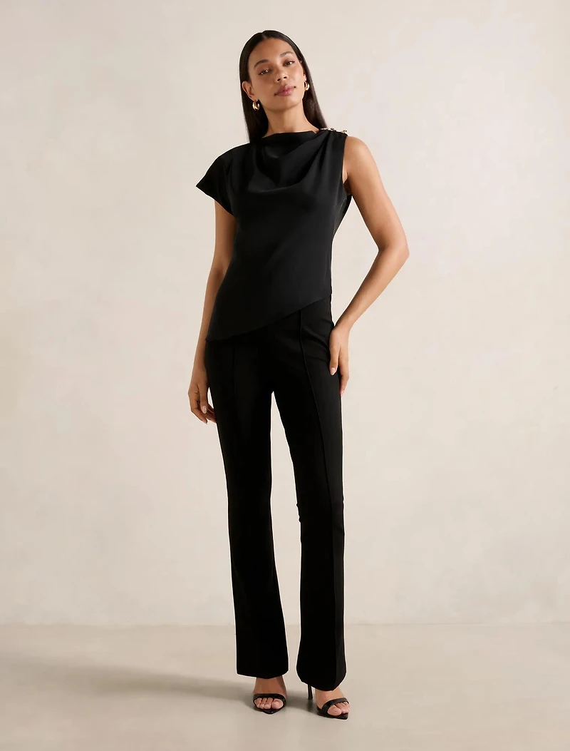 Aubery Asymmetric Draped Top