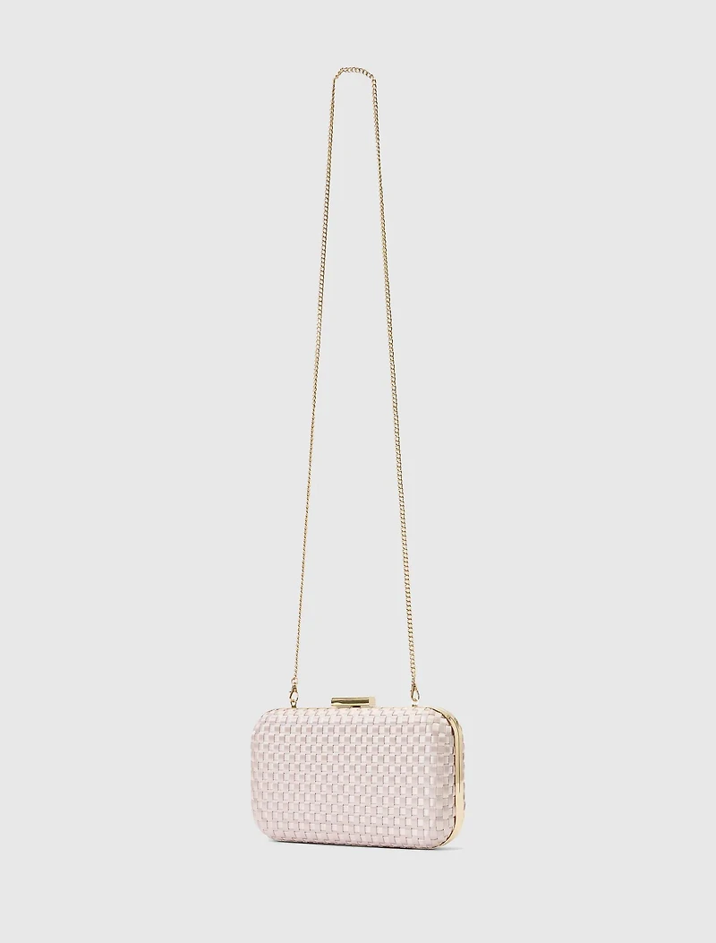 Savannah Satin Weave Hardcase Clutch