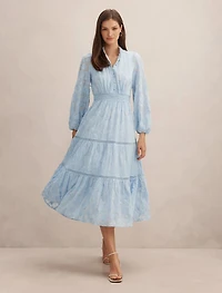 Nala Embroidered Midi Dress