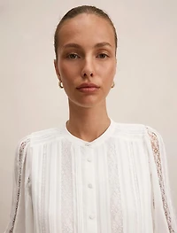 Alexis Lace Trim Blouse