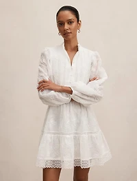 Thalia Petite Embroidered Mini