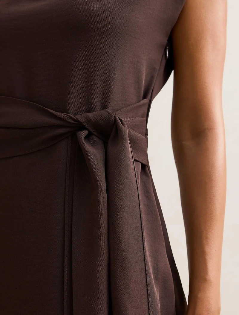 Peony Tie Front Mini Dress