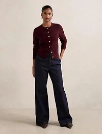 May Petite Crew Neck Cardigan