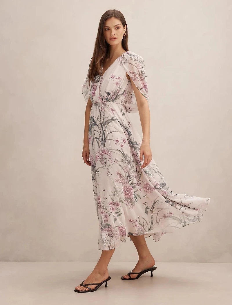 Jodie Gathered Cape Maxi