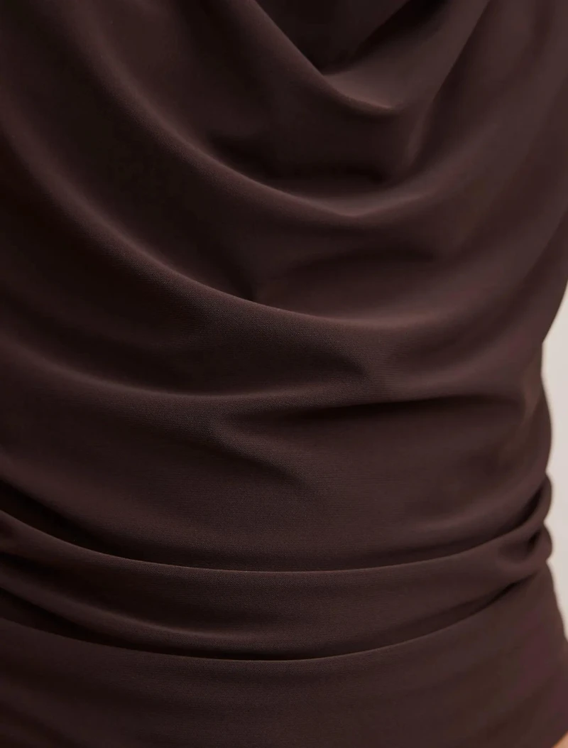 Ada Petite Drape Cowl Back Top