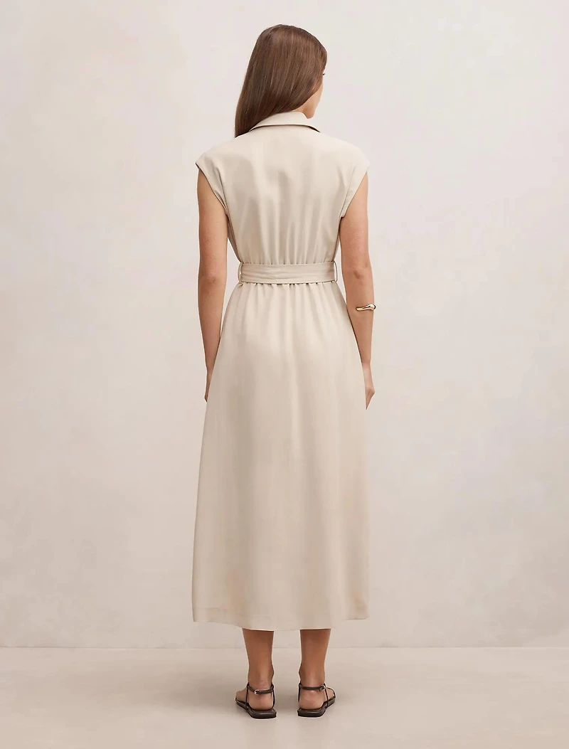 Elsa Sleeveless Trench Midi Dress
