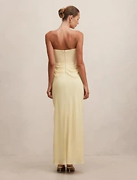 Isra Printed Strapless Maxi