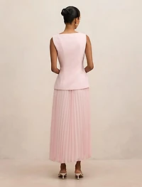 Halsey Petite Pleated Waistcoat Maxi
