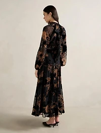 Janelle Velvet Burnout Maxi Dress