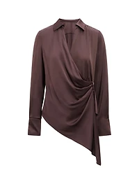 Maude Asymmetrical Draped Shirt