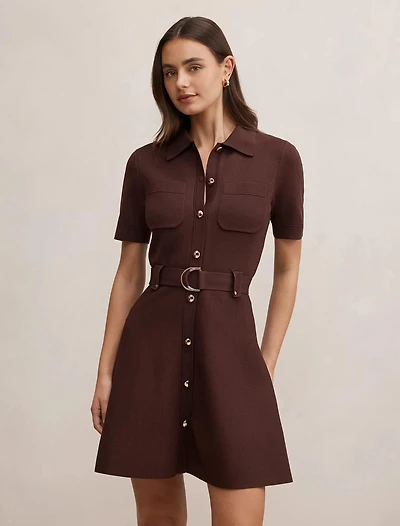 Amy Fit and Flare Knit Mini
