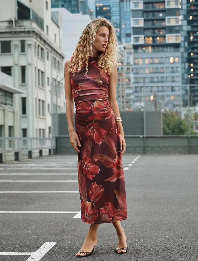 Allegra Mesh Midi Dress