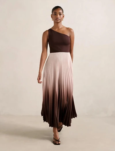 Olena Petite One-Shoulder Midi Dress