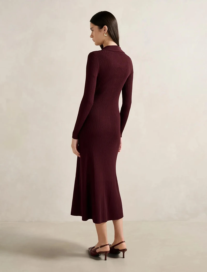 Alessandra Rib Knit Midi Dress