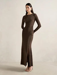 Farrah Glitter Draped Maxi