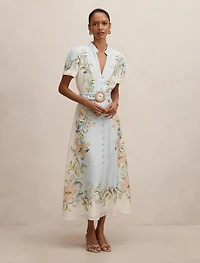 Briana Petite Printed Shirt Dress