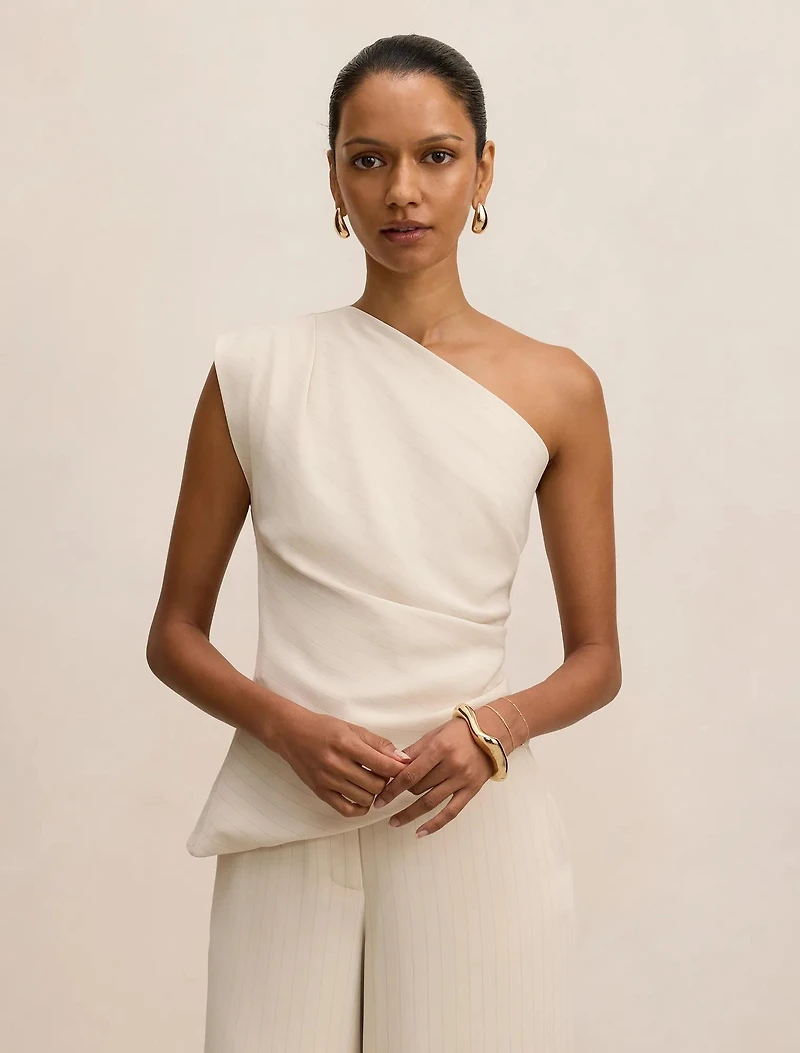 Willow Petite Asymmetrical Tuck Top