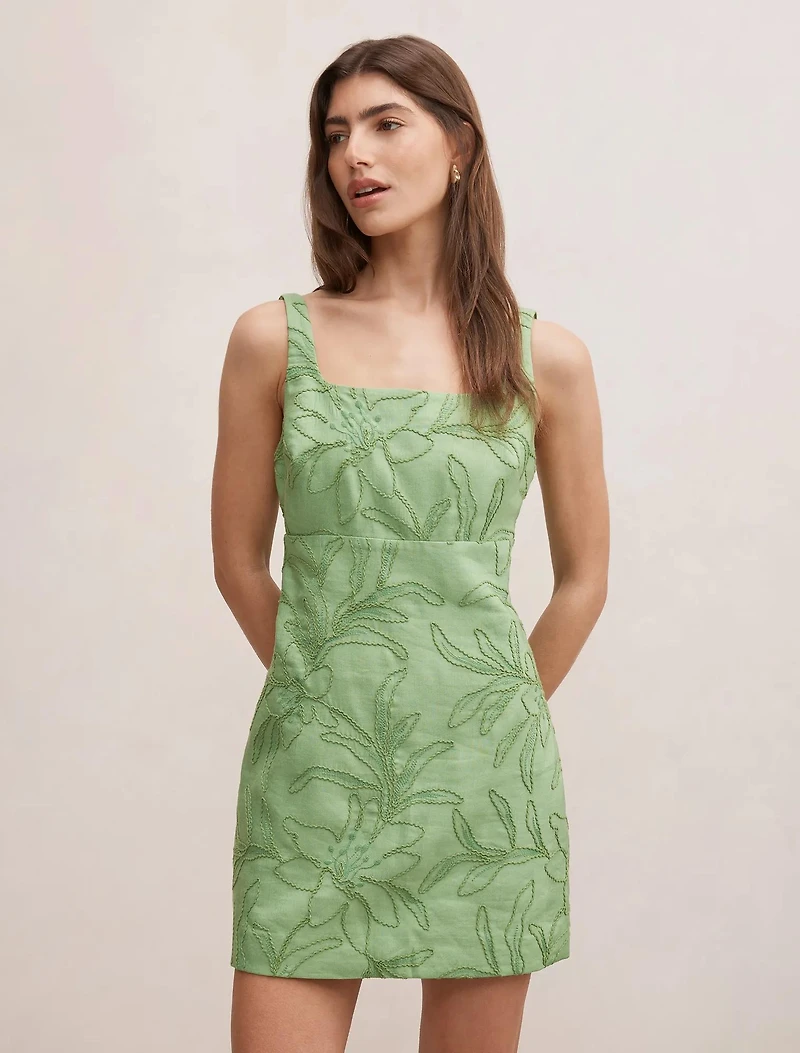 Lainey Embroidered Mini Dress