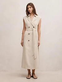 Elsa Sleeveless Trench Midi Dress
