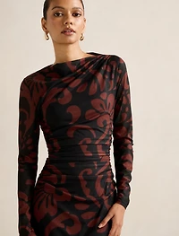 Joni Petite Long Sleeve Mesh Midi