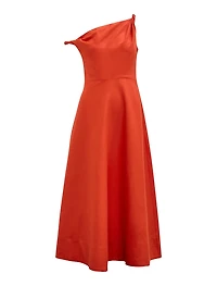 Vinetta Asymmetric Twist Midi Dress