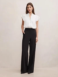 Jennie Flutter Sleeve Blouse