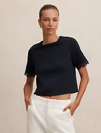 Rosemary Lace Trim Tee