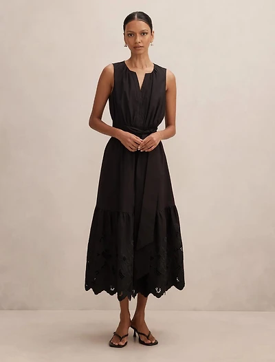 Dahlia Petite Embroidered Midi