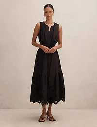 Dahlia Petite Embroidered Midi