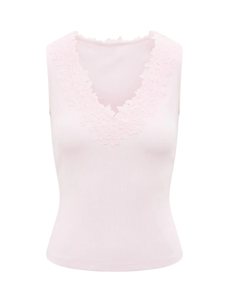 Sylvie Lace Trim Tank