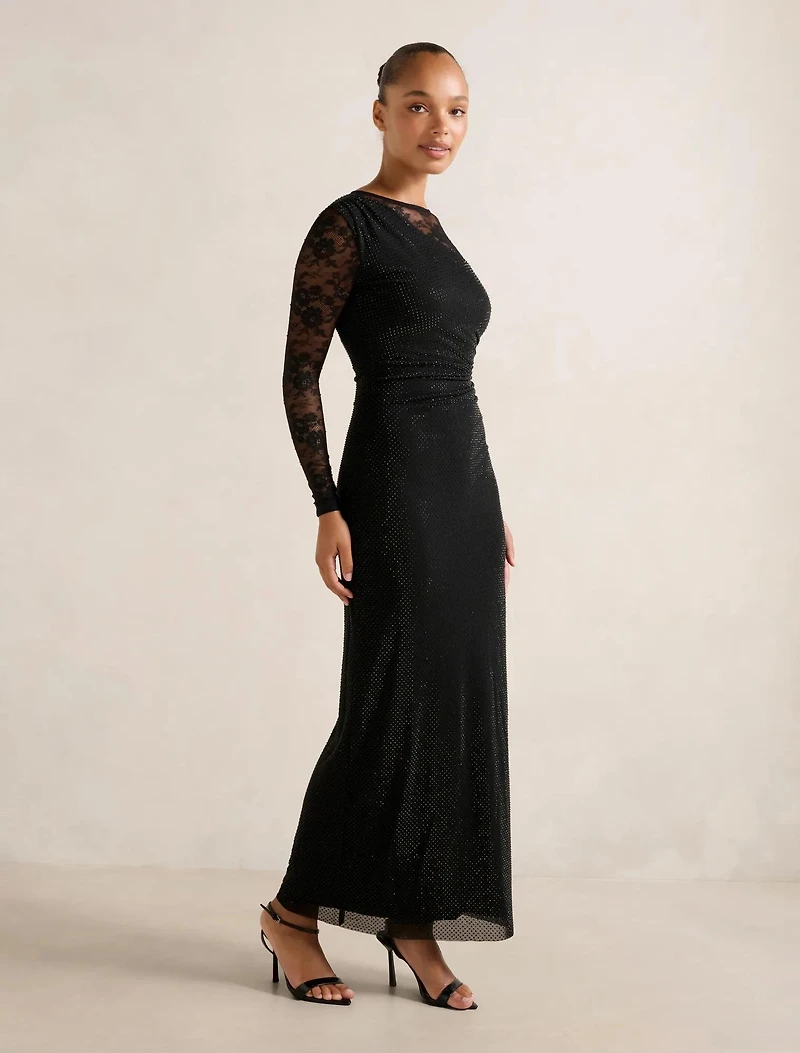 Natalie Heatseal Lace Maxi Dress