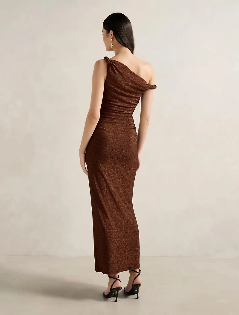 Vivian Asymmetric Twist Maxi Dress
