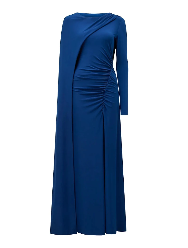Maria Jersey Draped Cape Maxi Dress