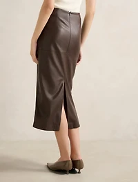 Valentina Vegan Leather Midi Skirt