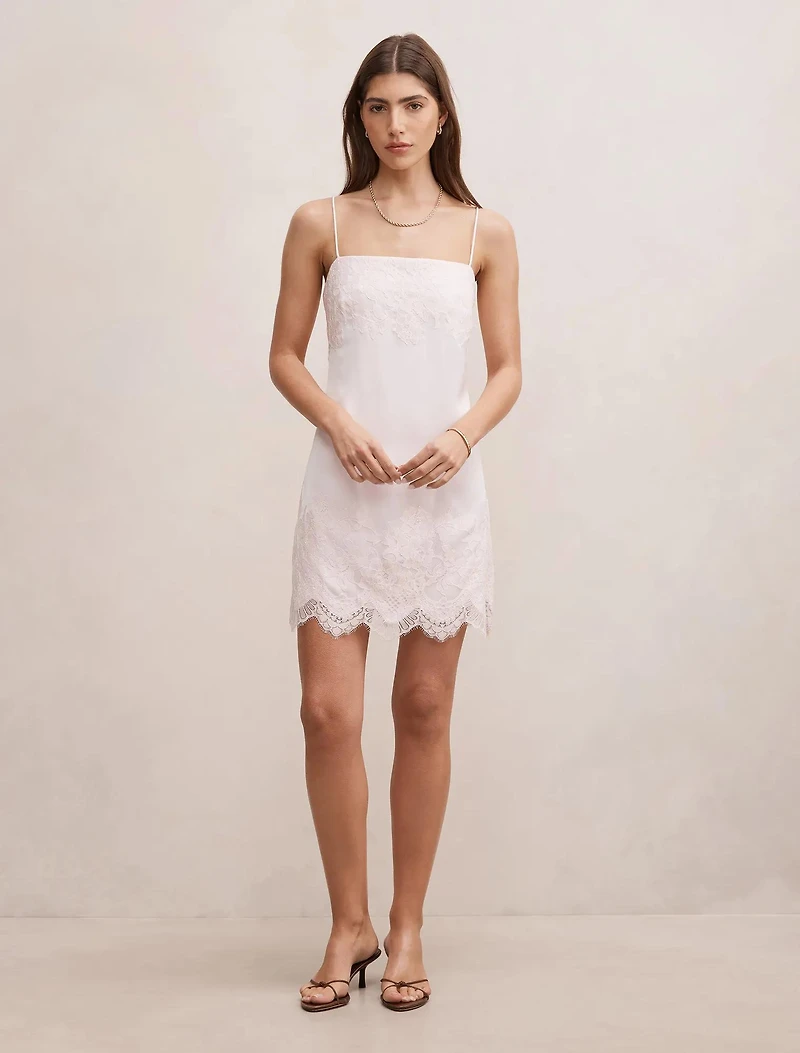 Haven Lace Trim Mini Dress