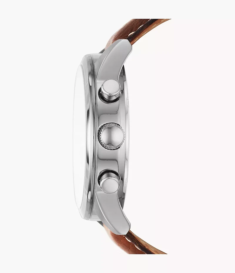 Flynn Chronograph Brown Leather Watch