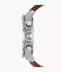 Flynn Chronograph Brown Leather Watch