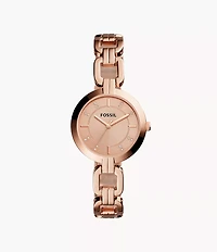 Kerrigan Three-Hand Rose Gold-Tone Stainless Steel Watch