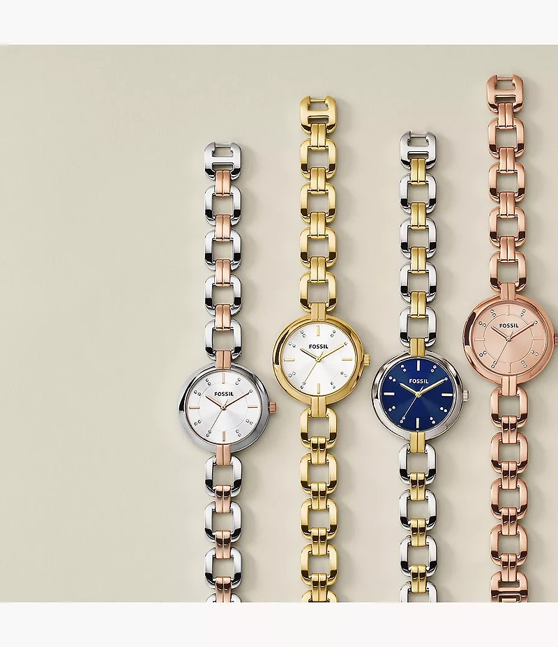 Kerrigan Three-Hand Gold-Tone Stainless Steel Watch