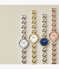 Kerrigan Three-Hand Gold-Tone Stainless Steel Watch